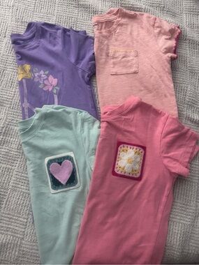 Kids Short-Sleeve Tee - Pink, Mint, Lavender & Peach (4-Pack) size 10/12